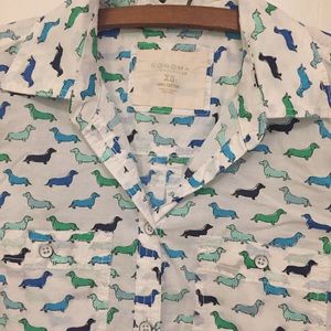 NWT Dachshund pattern shirt!